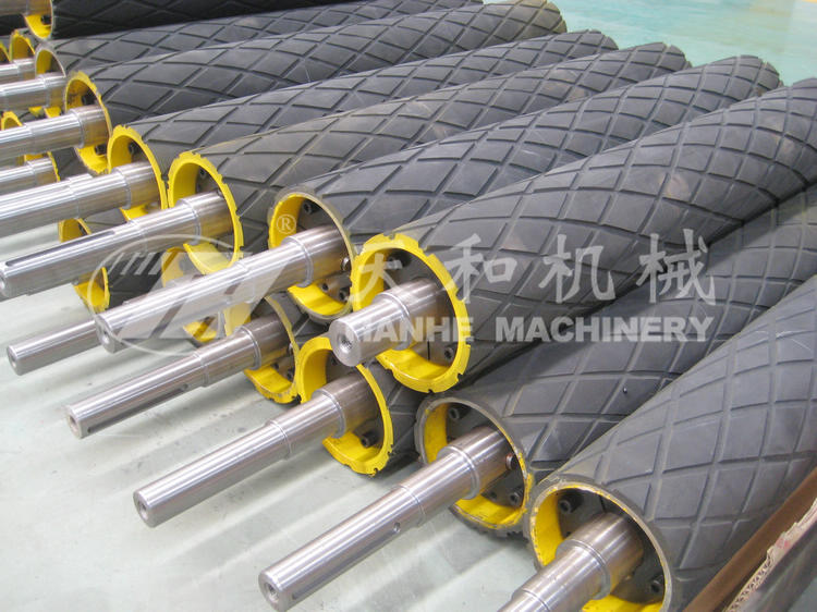 主動(dòng)輥筒（錐套式）（包膠 菱形花紋）--湖州天和機械