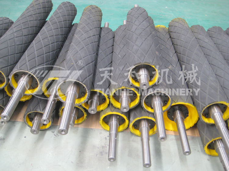 主動(dòng)輥筒（錐套式）（包膠 菱形花紋）--湖州天和機械