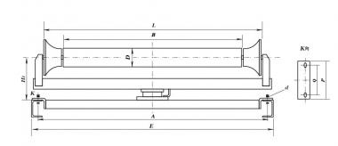 摩擦上平調心托輥組 DTII型