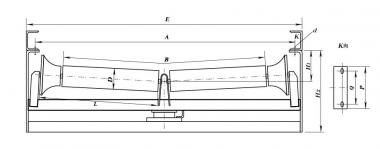 摩擦下調心托輥組 DTII型